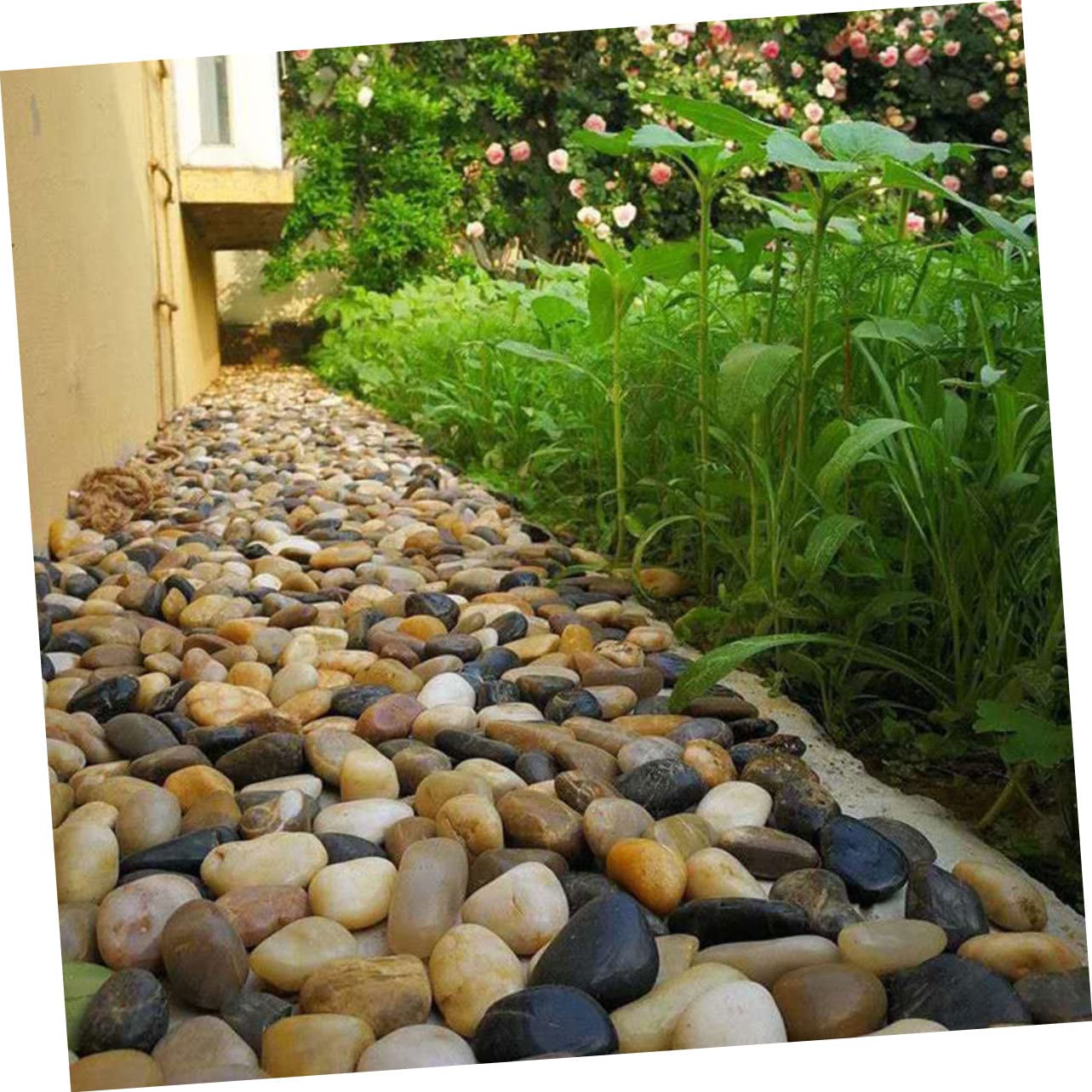 Natural Decorative Stones for Aquarium Planters and Landscaping River Pebbles for Garden Vases and Outdoor Decor