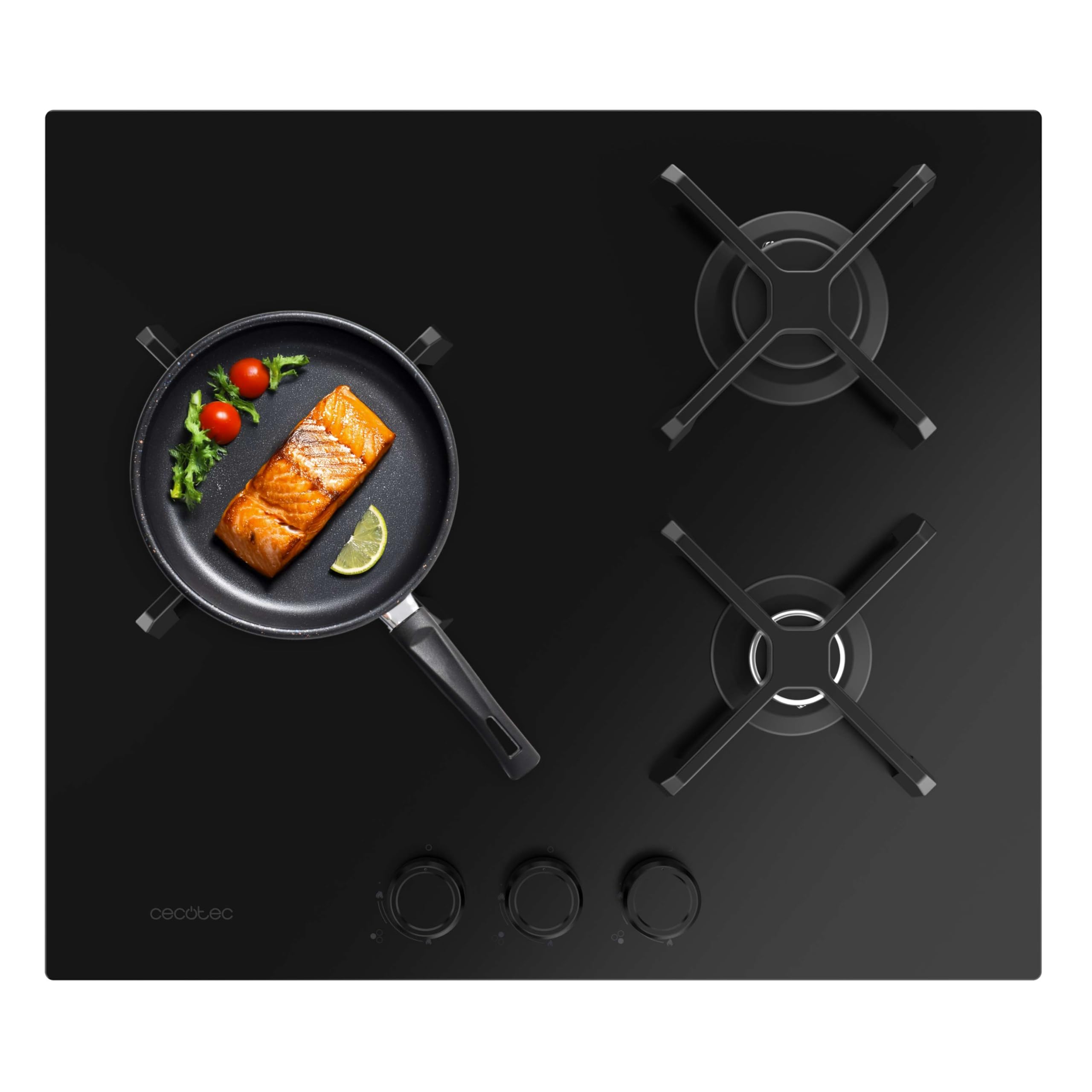 Cecotec Bolero Squad G 3400S Stainless Steel 3 Burner Gas Hob 6.2kW, Cast Iron Grills, WOK Triple Crown Burner, Electronic Ignition, Valve Safety, Gas Accessory — view 17