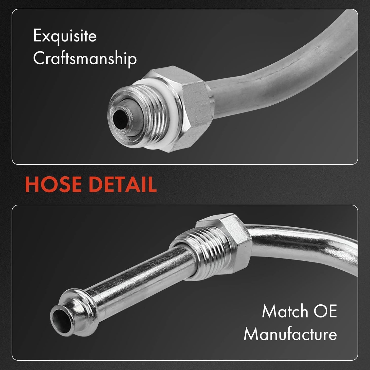 A-Premium Power Steering Hose Pressure Hose Line Assembly Compatible with Ford F-250 Super Duty F-350 Super Duty 1999-2004 Excursion 2001-2004 4-PC Set