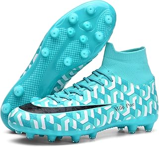 LWF Soccer Shoes for Mens Professional High-Top Football Boots TF and FG Soccer Shoes Outdoor Indoor for Grass Fields Men ...
