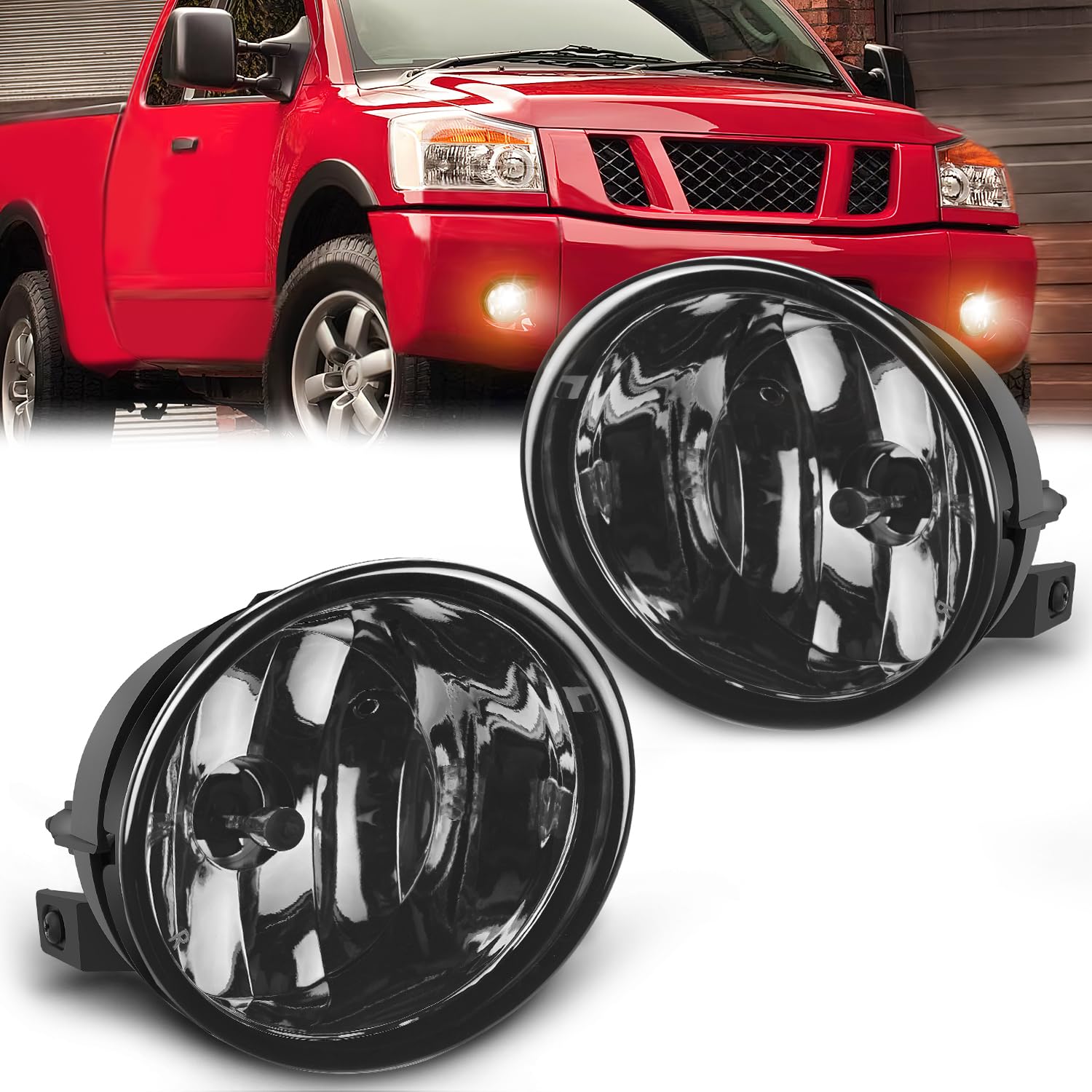 Photo 1 of Nilight Fog Light Assembly Compatible with 2005 2006 2007 Nissan Armada 2004 2005 2006 2007 2008 2009 2010 2011 2012 2013 2014 2015 Titan Smoked Lens