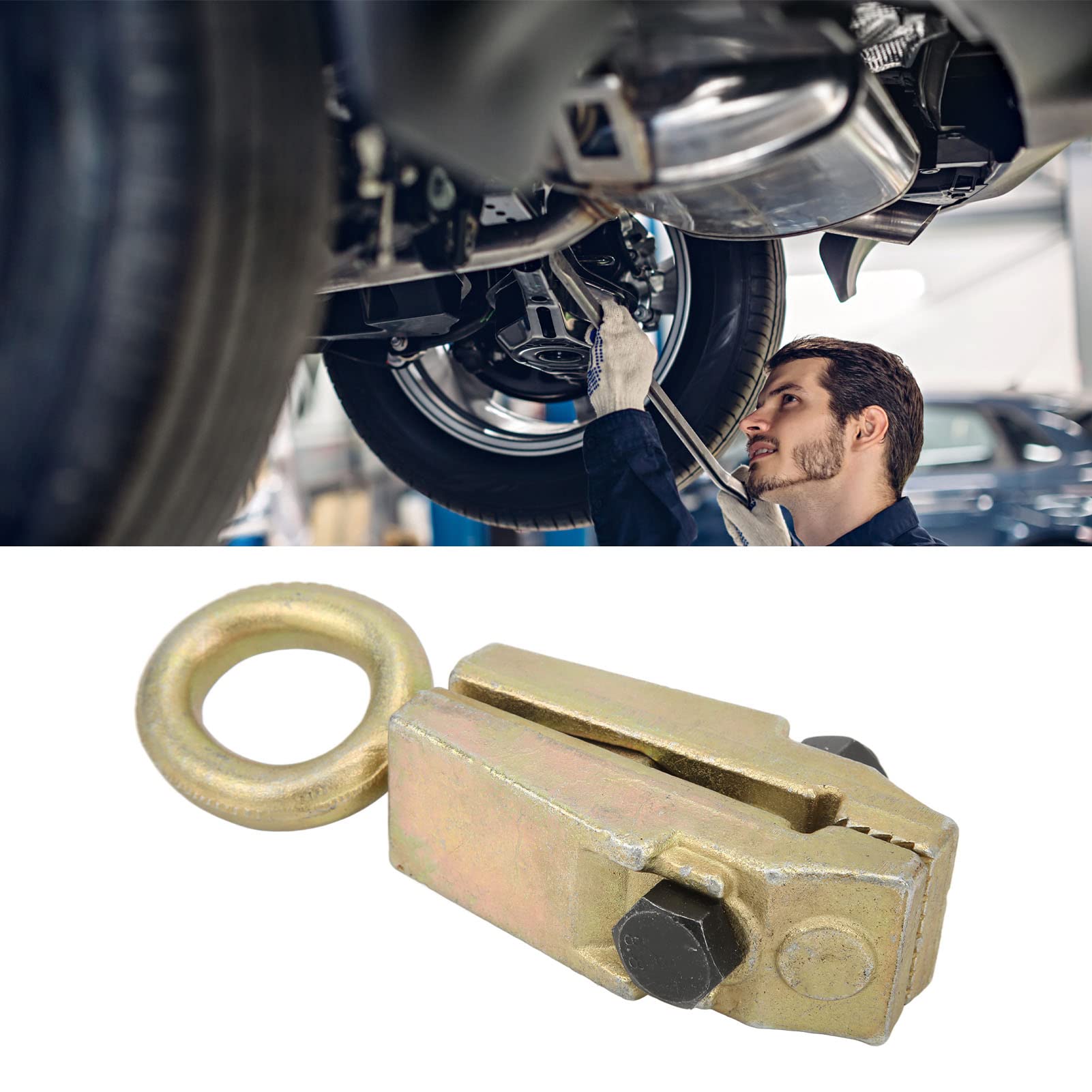 Gemer Auto Body Pull Clamp, Self Tightening Serrated Jaws, Steel, For Trucks Cars Buses RVs