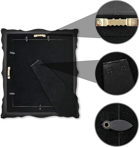 Miniatura 3 de SIMON'S SHOP Marco de fotos de 8 x 10 pulgadas con alfombrilla para foto de 5 x 7, marcos de pared y mesa negros de 8 x 10, marcos vintage para