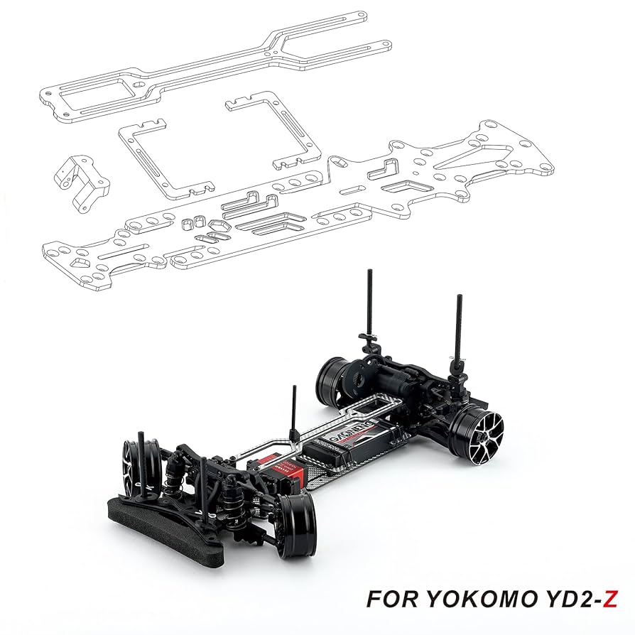 Carbon Fiber Chassis and Battery Holder for YOKOMO YD2-Z 1
