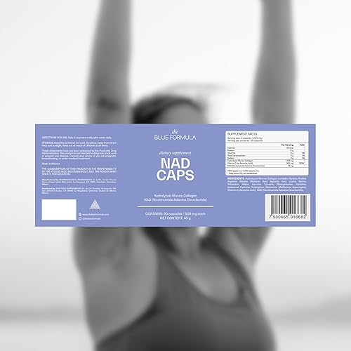 Miniatura 7 de Suplemento NAD+ para antienvejecimiento y regeneración celular  90 cápsulas de 500 mg  Apoya la energía celular  Colágeno marino hidrolizado