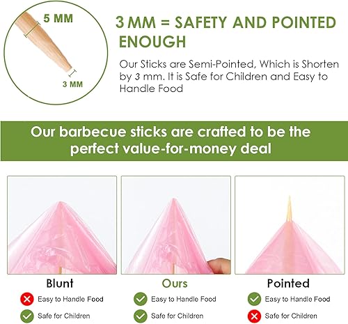 Miniatura 4 de Smores Sticks de 36 pulgadas de largo y 0.197 in de grosor, 60 unidades de palos de bambú para asar malvaviscos, palitos desechables de marshmellow