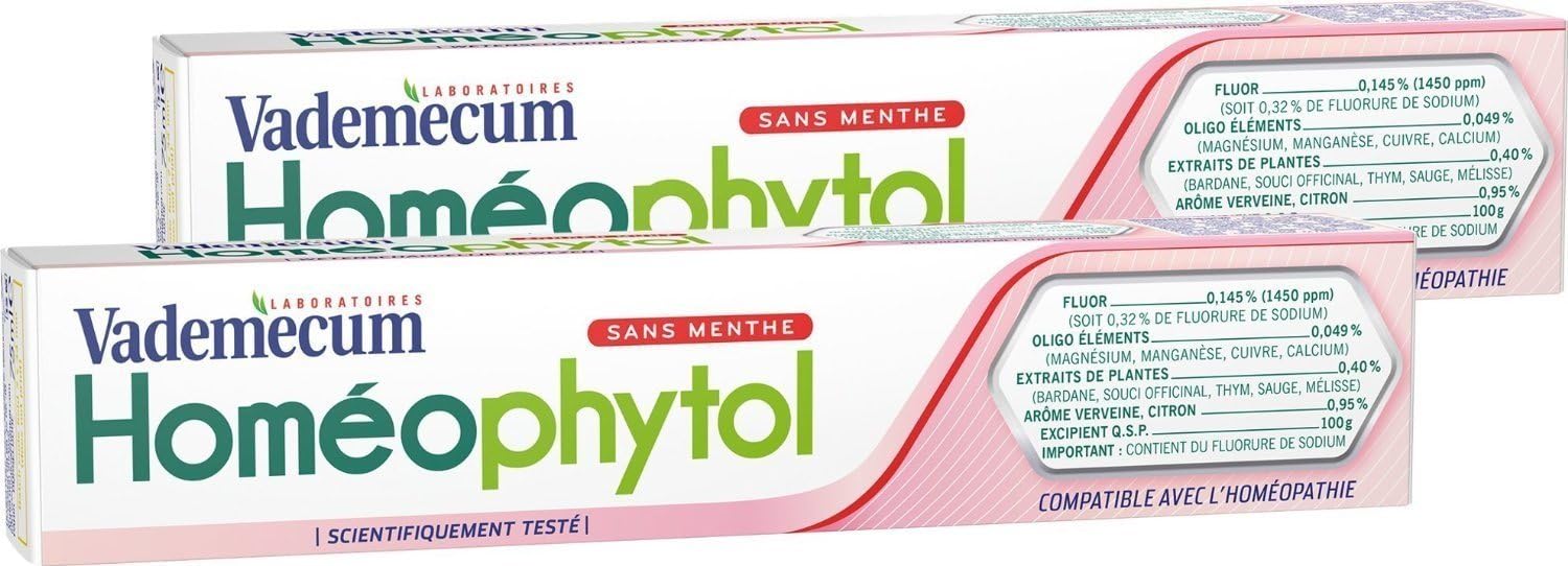 Vademecum Homeo Phytol Toothpaste Mint Free 2x75 Ml