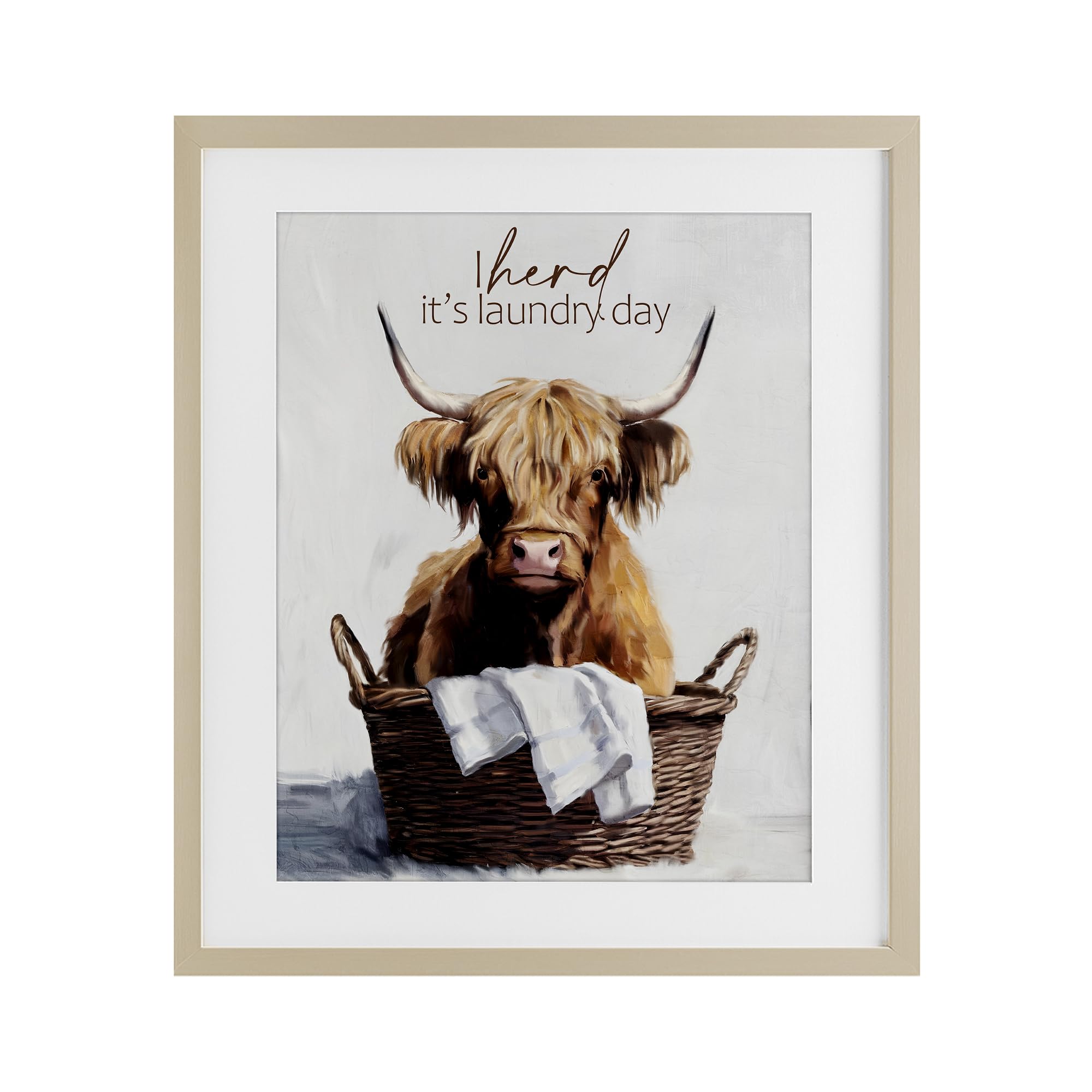 Affiche encadrée Stupell Industries Herd It's Laundry Day décor blanc 40x33 cm