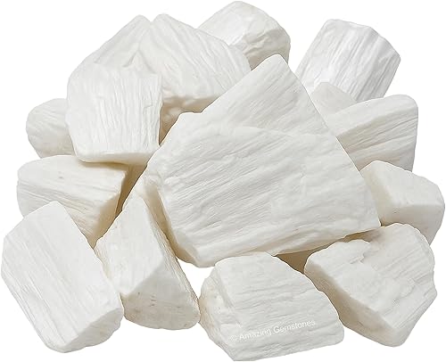 Miniatura 3 de Escolecite Cristales crudos y piedras curativas, rocas naturales para hacer rodar y hacer tú mismo, piedras y cristales crudos (2 piezas)