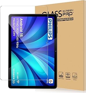 For PHILIPS T8015 フィルム 11インチ タブレット PHILIPS T8015 対応 保護フィルム 強化ガラス 高感度タッチ 高透過率 硬度9H 指紋防止 Greerass 気泡防止 撥水撥油 耐衝撃 貼り付け簡単 液晶保護 超薄飛散防止