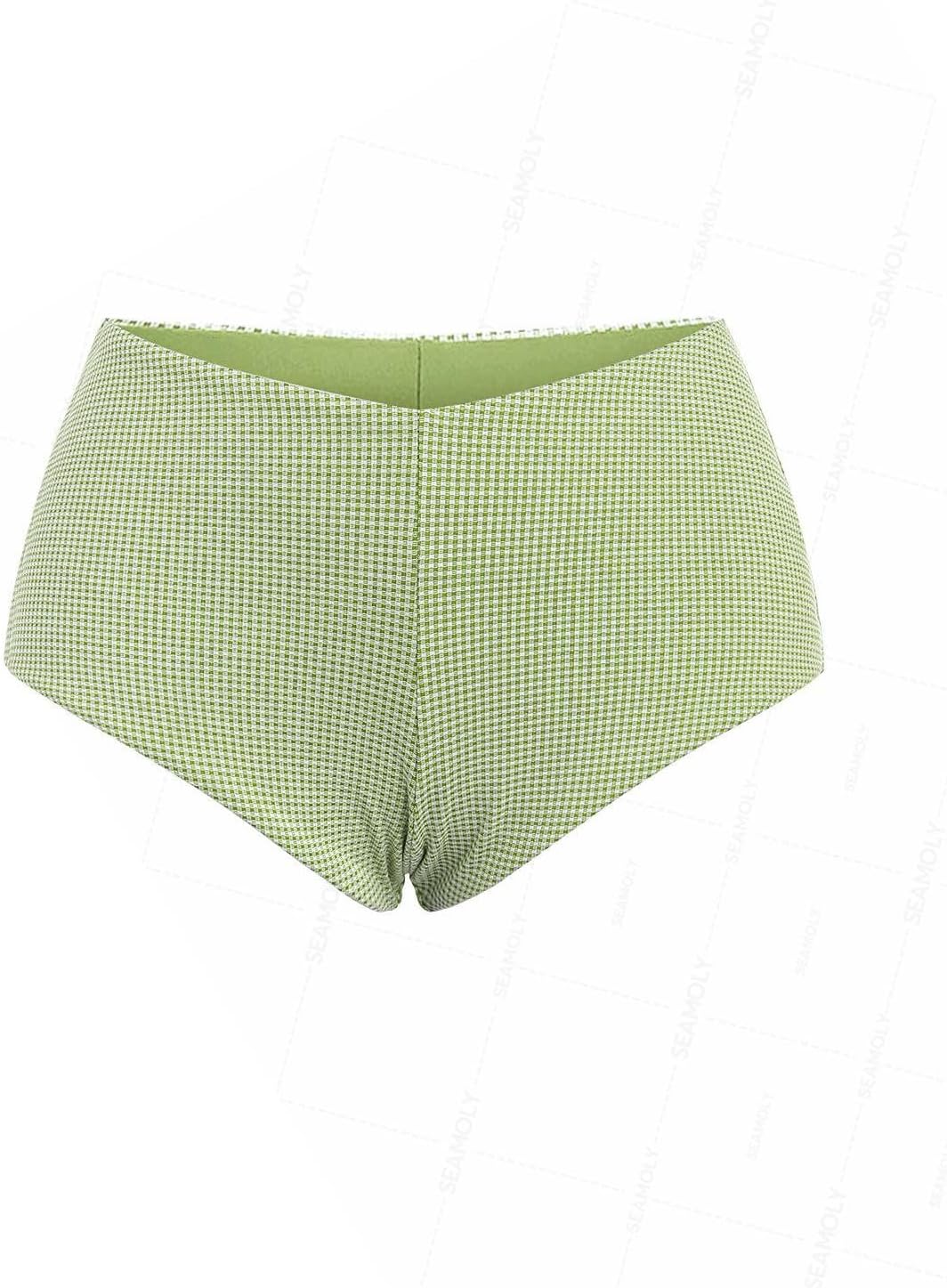 seamoly Gingham Beach Swim Bottom Boyshorts