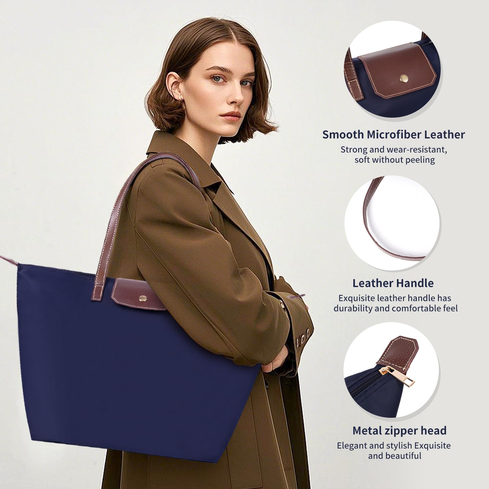 Sac à main pliable en nylon de grande capacité pour les femmes pour les dames Sac à main pour les achats