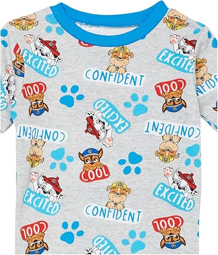 Miniatura 8 de Nickelodeon Paw Patrol - Conjunto de pijama de algodón ajustado de 6 piezas, suave y lindo para niños