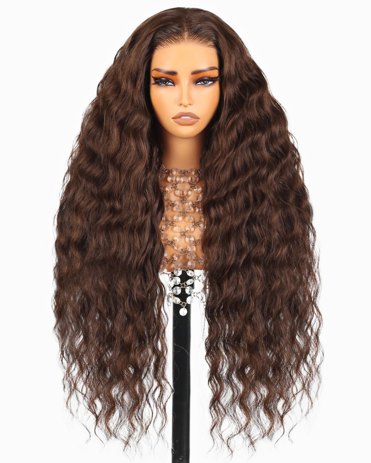 Arabella 5x6 Glueless Wigs Human Hair Chocolate Brown Lace Front Wig Human Hair 210% Density Wear and Go Glueless Wigs Pre Plucked Pre Cut Pre