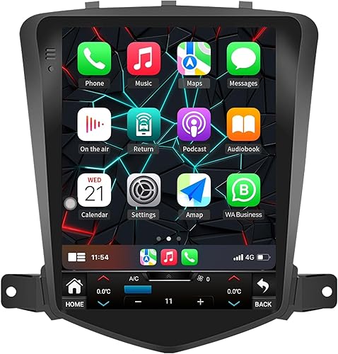 5G WiFi 4+32GB Radio de coche para Chevy Cruze actualización 2009 2010 2011 2012 2013 2014 2015 con inalámbrico Caplay Android Auto 10.4 pulgadas