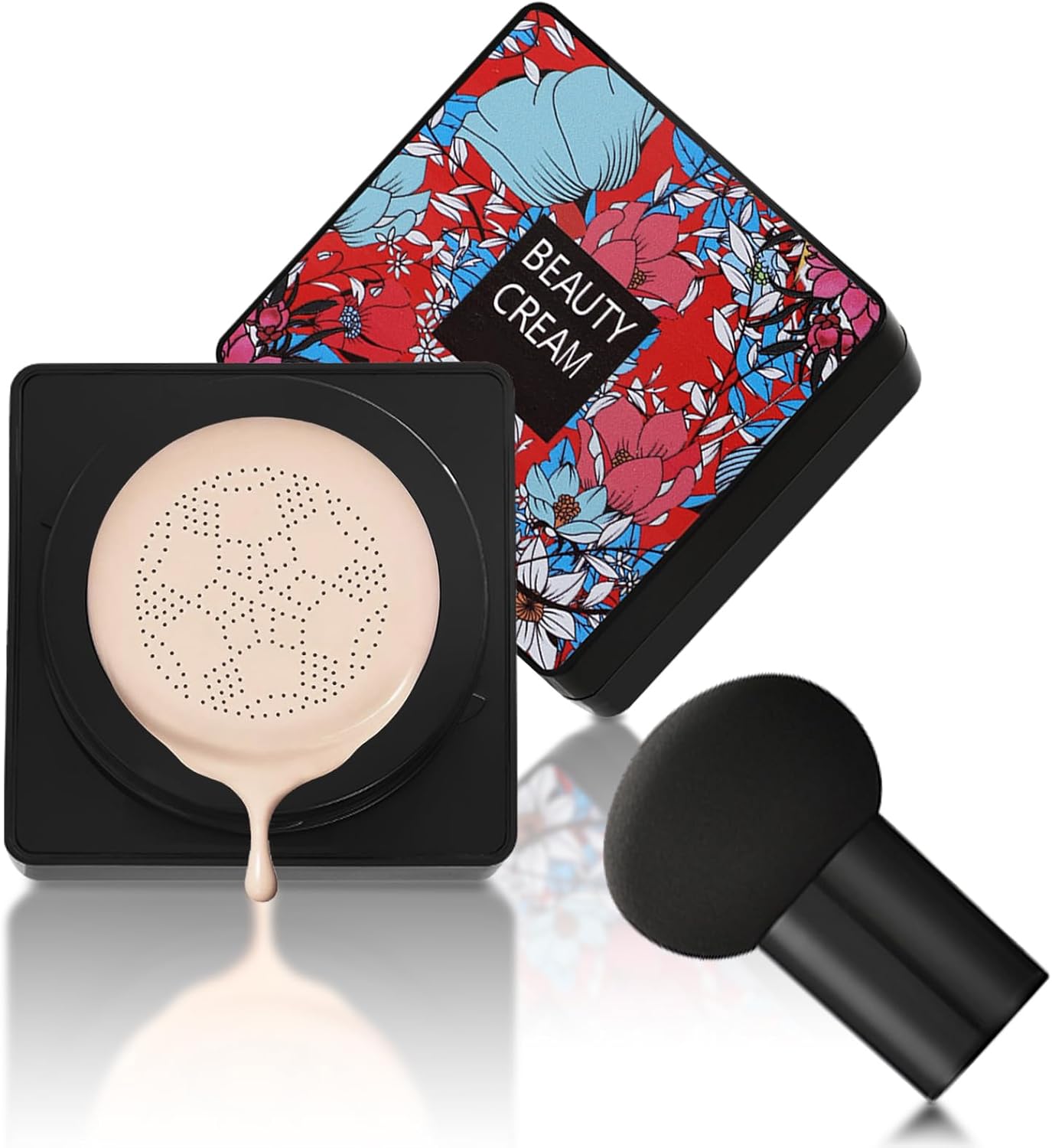 CC Cream Mushroom Head Foundation Air Cushion Foundation Cover Concealer Make-up Hydraterend Whitening Pigment Liquid Foundation Gelijkmatige huidskleur, Ivoor