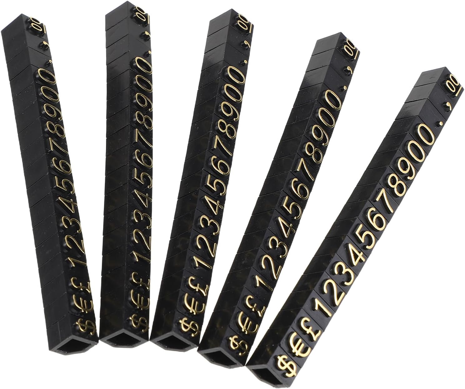 DOITOOL 5 Sets Price Display Cubes for Store Counters - Number Price Boards Flexible Combination Cube Blocks for Jewelry Retail Shop Vending Machine