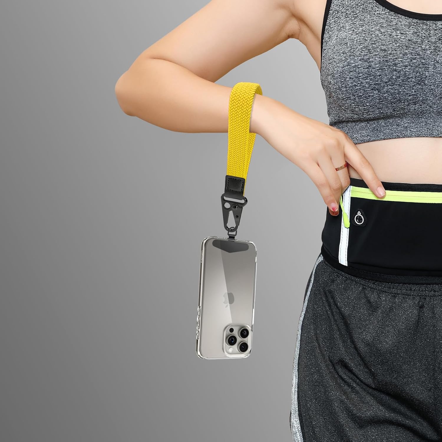 Stretchy Wristlet Keychain, Wrist Lanyard Strap Key Chain Holder to Hold Keys Wallet Phone ID Badge for Men Women - Image 4