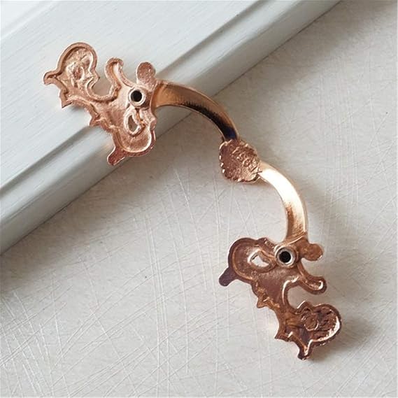 2.5 3.78 Rose Gold Drawer Pull Handles Dresser Knobs Shabby Chic Kitchen Cabinet Knob Door Hardware 64 96 mm (2.5 Hole Centers)