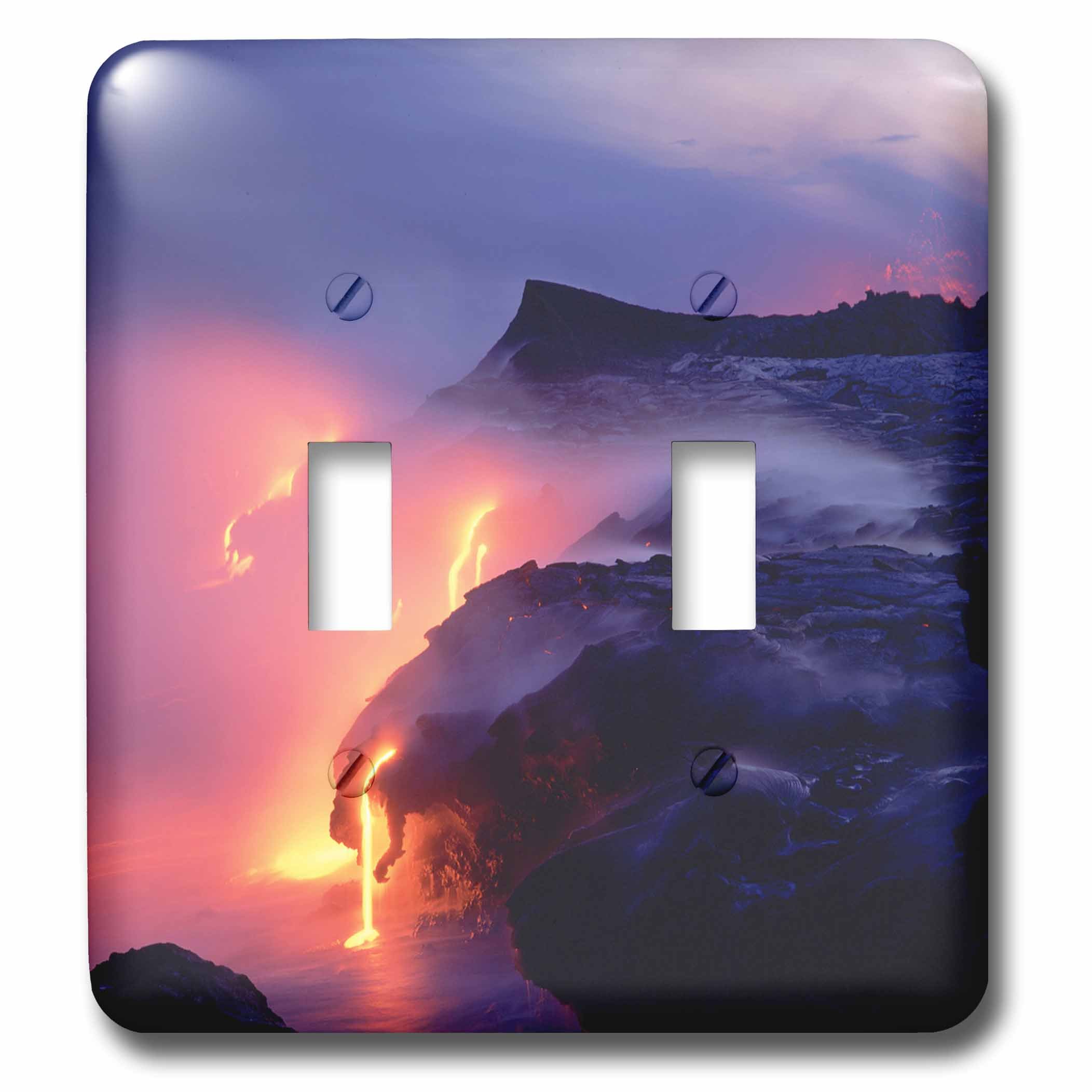 Interrupteur double bascule 3dRose lsp_89605_2 Kilauea Hawaii pour plaque murale
