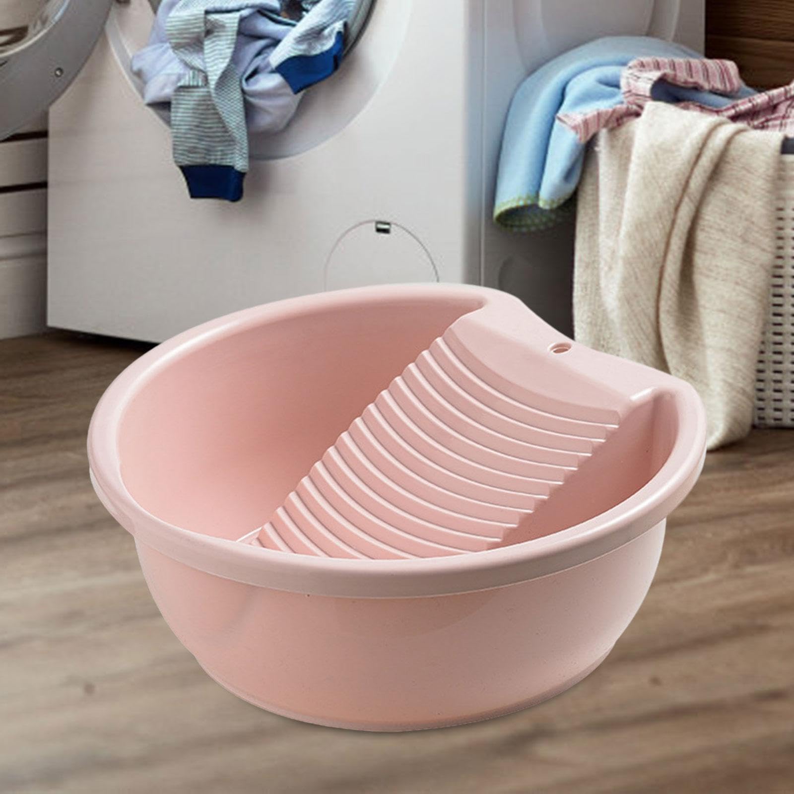 Bacinella per Lavare I Vestiti a Mano, Forniture per Il Lavaggio Della Vasca Della Lavanderia Bacinella per Bucato Antiscivolo Vestiti, rosa