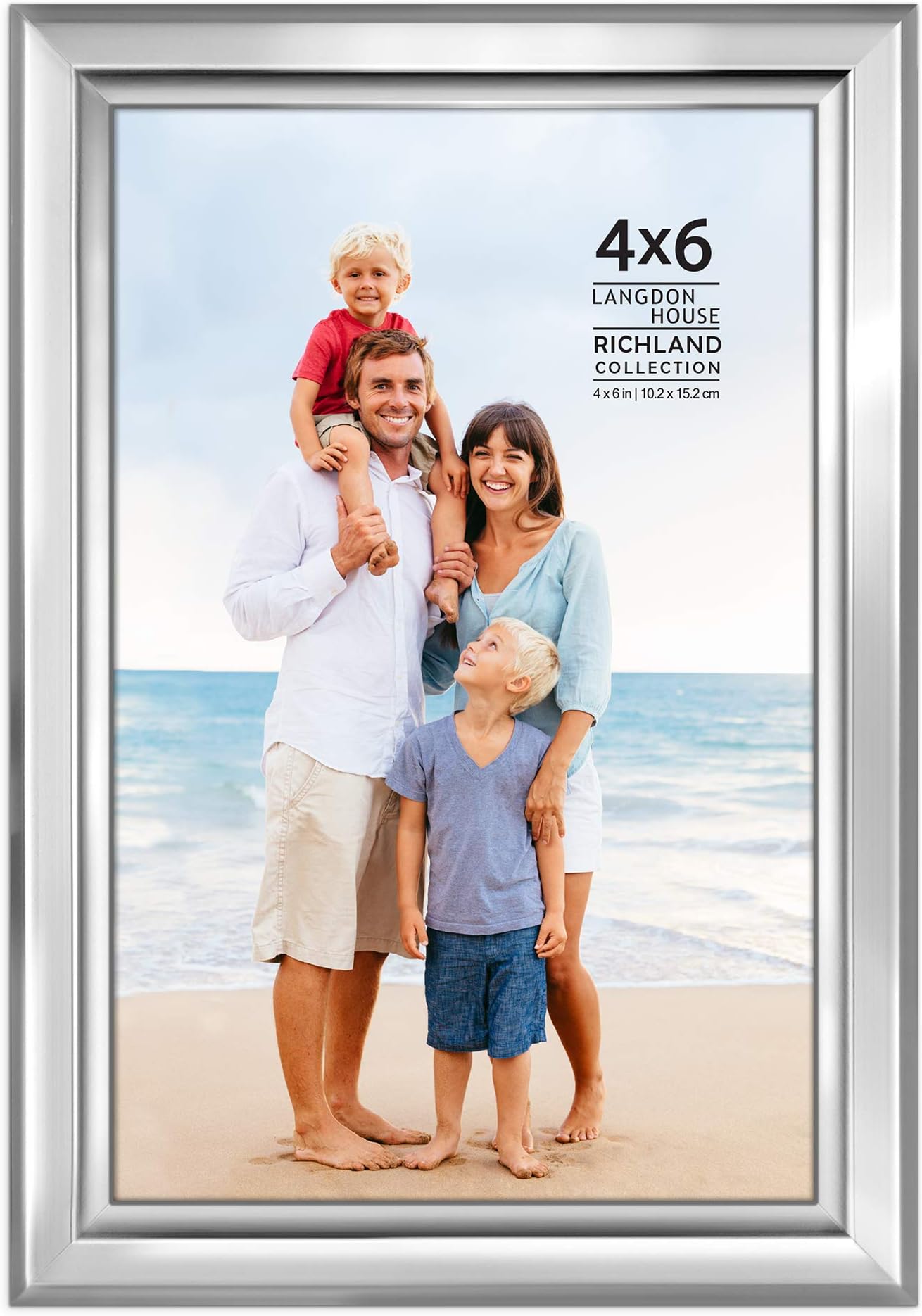 4x6 Silver Picture Frame - Distinguished Edging for Classic Style - Richland Collection