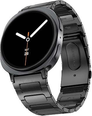 No Gap Bands Compatible with Samsung Galaxy Watch Ultra/ 7/6/5/4/FE Band 44mm 40mm/Watch 6 Classic Band 47mm 43mm/Watch 5 Pro 45mm/Watch 4 Classic, 20mm Metal Strap for Women Men