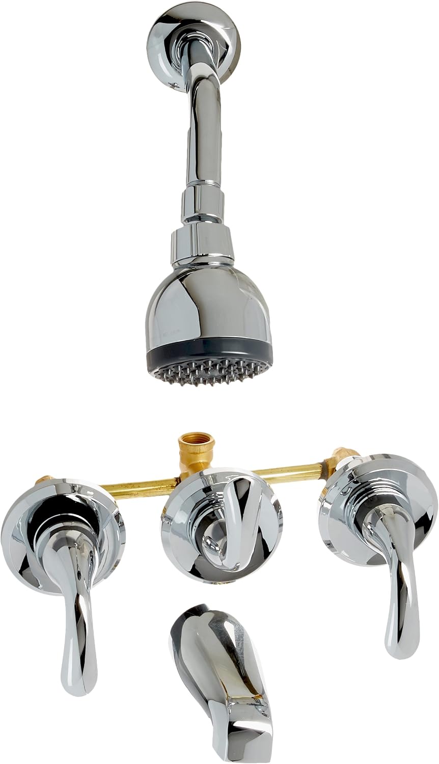 HOMEWERKS WORLDWIDE 179914 BayPointe Chrome 3 Lever Shower Faucet