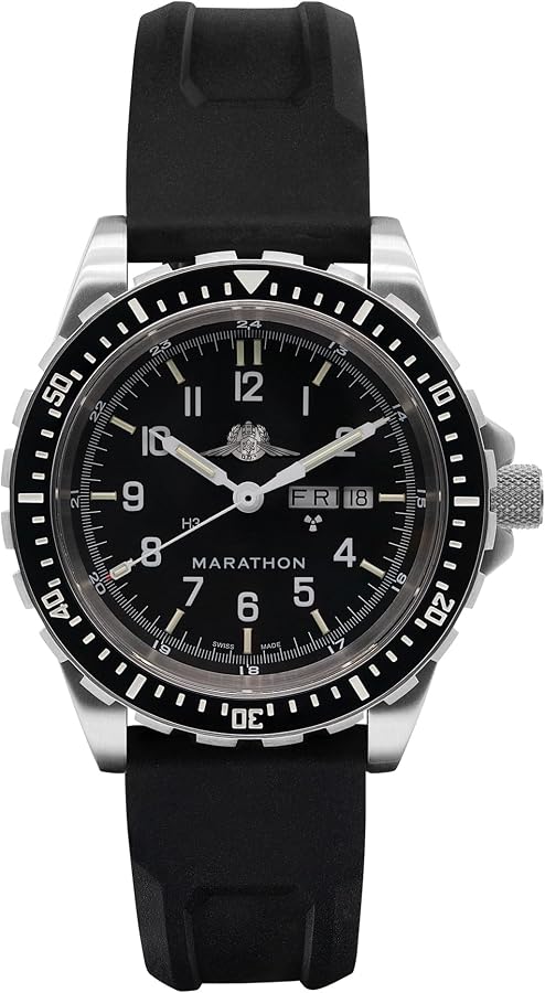 MARATHON Mens Water Resistant Large 46mm IDF YAMAM Jumbo Day/Date
