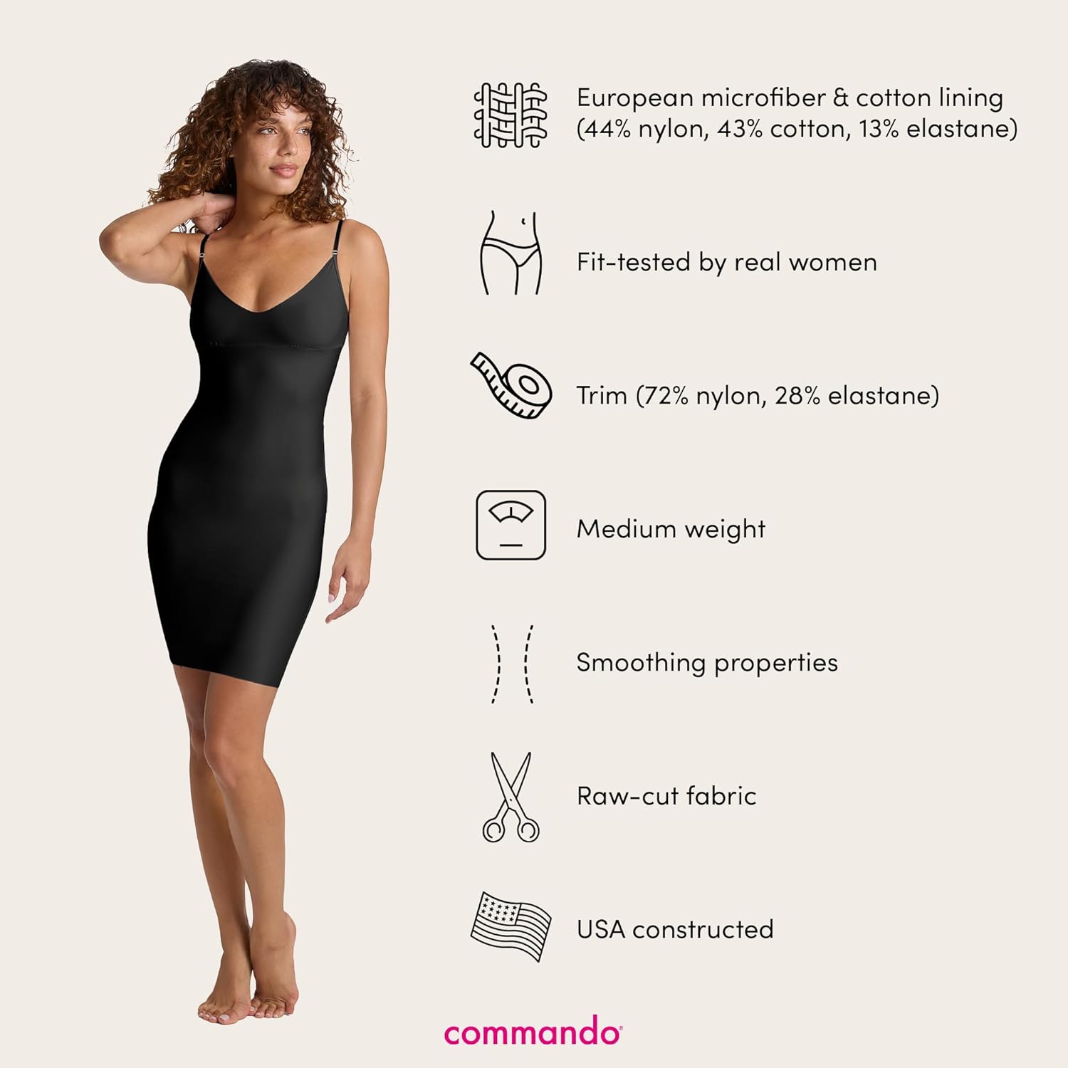 commando - Two-Faced Tech Control Slip Under Dress | Light-Medium Compression Shapewear | Stays in Place For Smooth Fit - Image 4