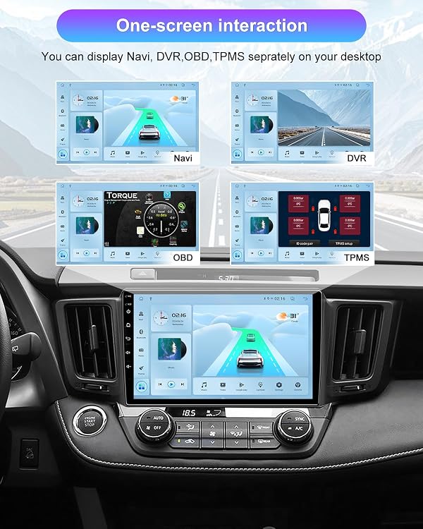 (4GB+32GB) Car Stereo Upgrade Radio for Toyota RAV4 2013-2018,Android 13 10.2inch GPS Navigation with Wireless Carplay Android Auto Support FM RSD Bluetooth 5.0, 5G WiFi by Mofizarex - Used condition - Image 4