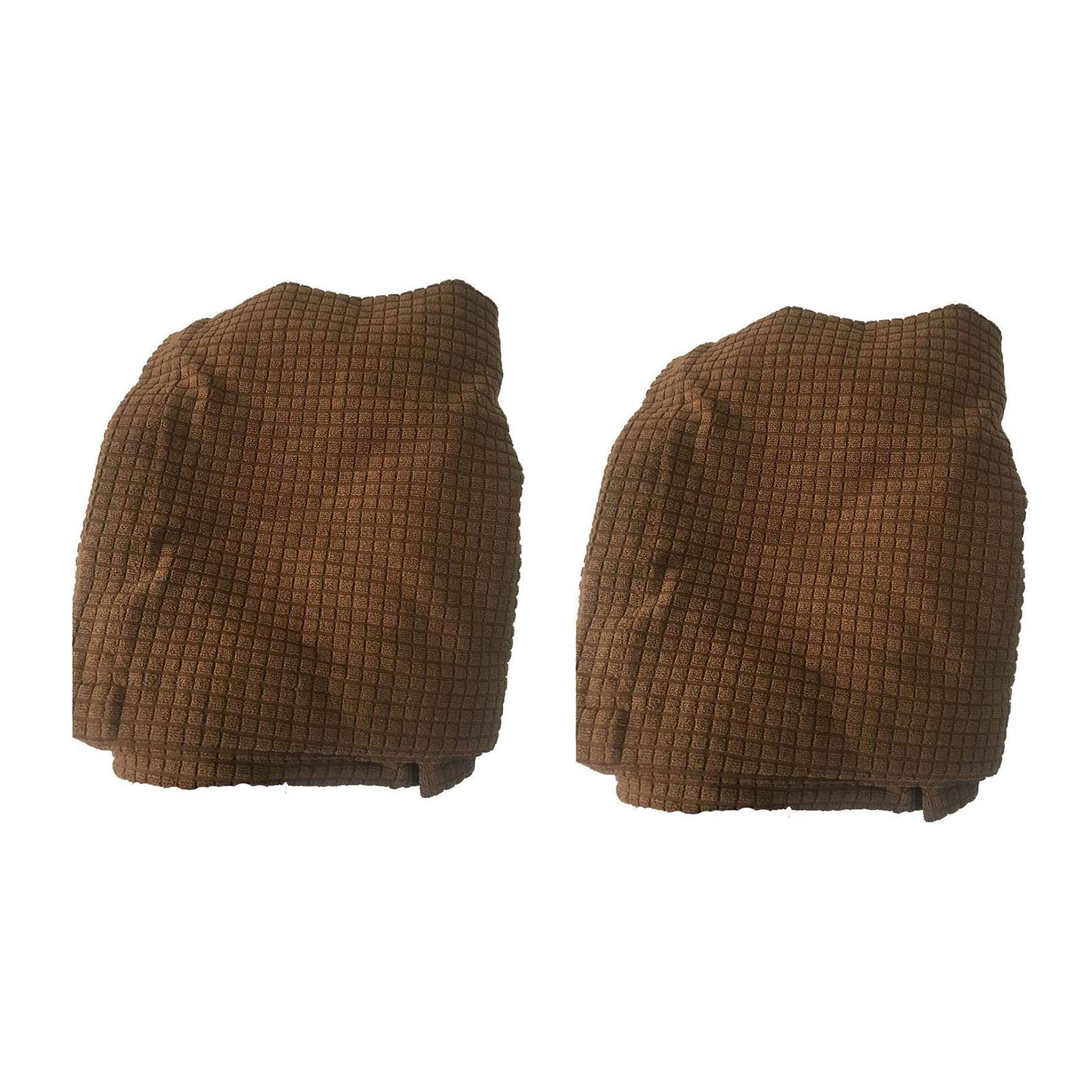 Jlmmss Light Coffee(A Pair) Pack Of 2, Stretch Spandex Waterproof Armrest Cover Anti-Slip Sofa Couch Handrail Gloves Slipcover Stretchy Armrest Cover Armchairs Sofa Arm Covers Furniture Arm Protector (Light Coffee(A Pair))