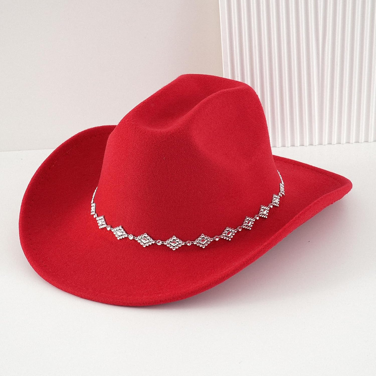 Women's Cowgirl Hat Rhinestone Western Wide Brim Cowboy Hats - Image 3