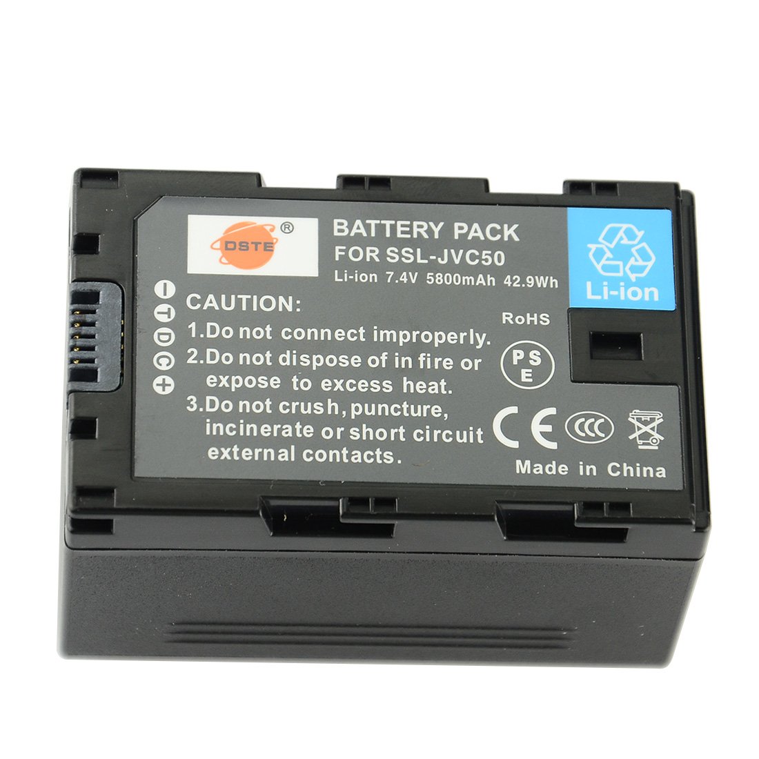 DSTE Repuesto Batería para JVC SSL-JVC50 HM600 HM650 GY-LS300 SLR Camera