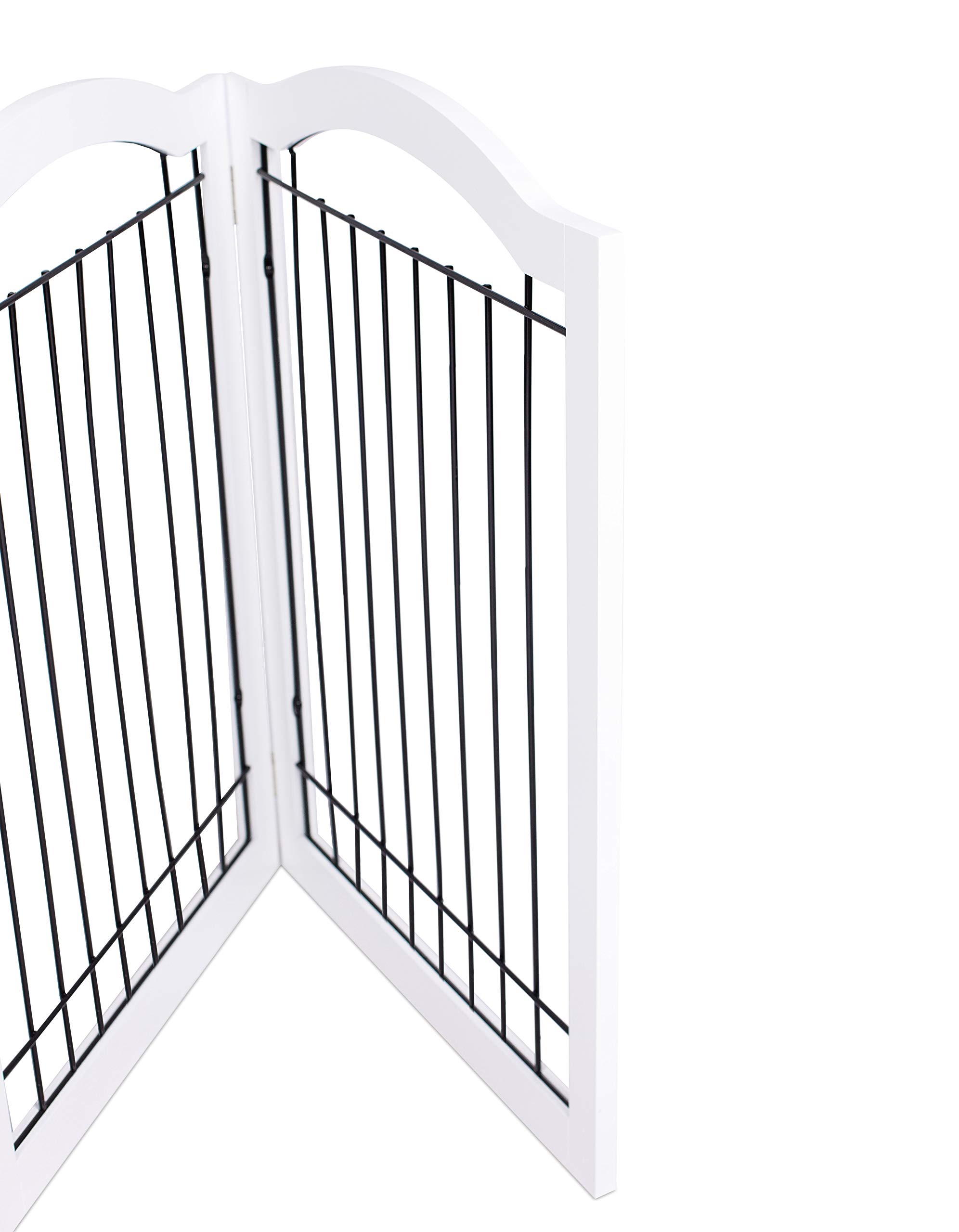 Best Wire Dog Gate with Arched Top 3 Panel 30 Inch Tall