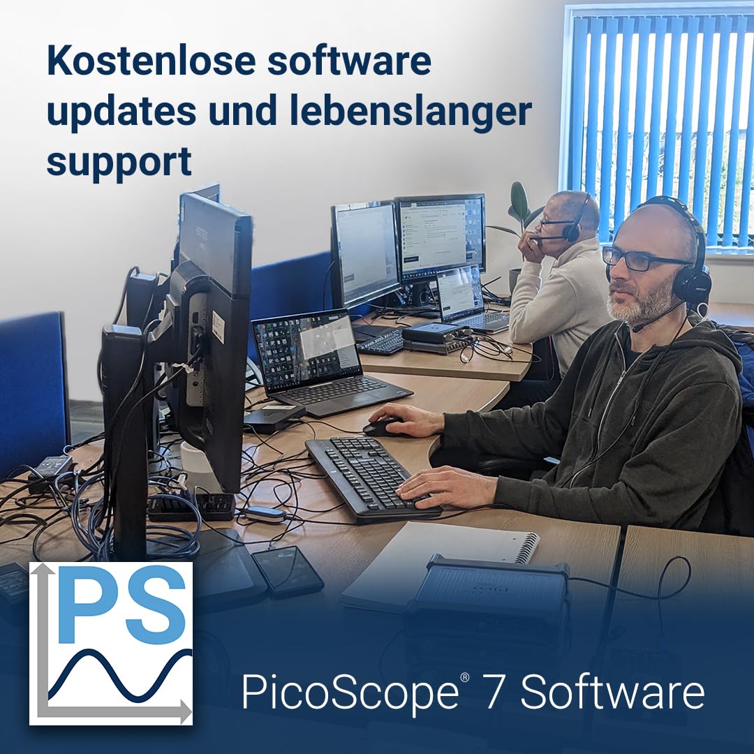 PicoScope Oszilloskop 2 Kanal 2205A Handheld Digitaloszilloskop Kit 25 MHz, 200 MS/s, inkl. 2 Kanäle, Tastköpfen und PS7 Software für Windows, Mac, Linux