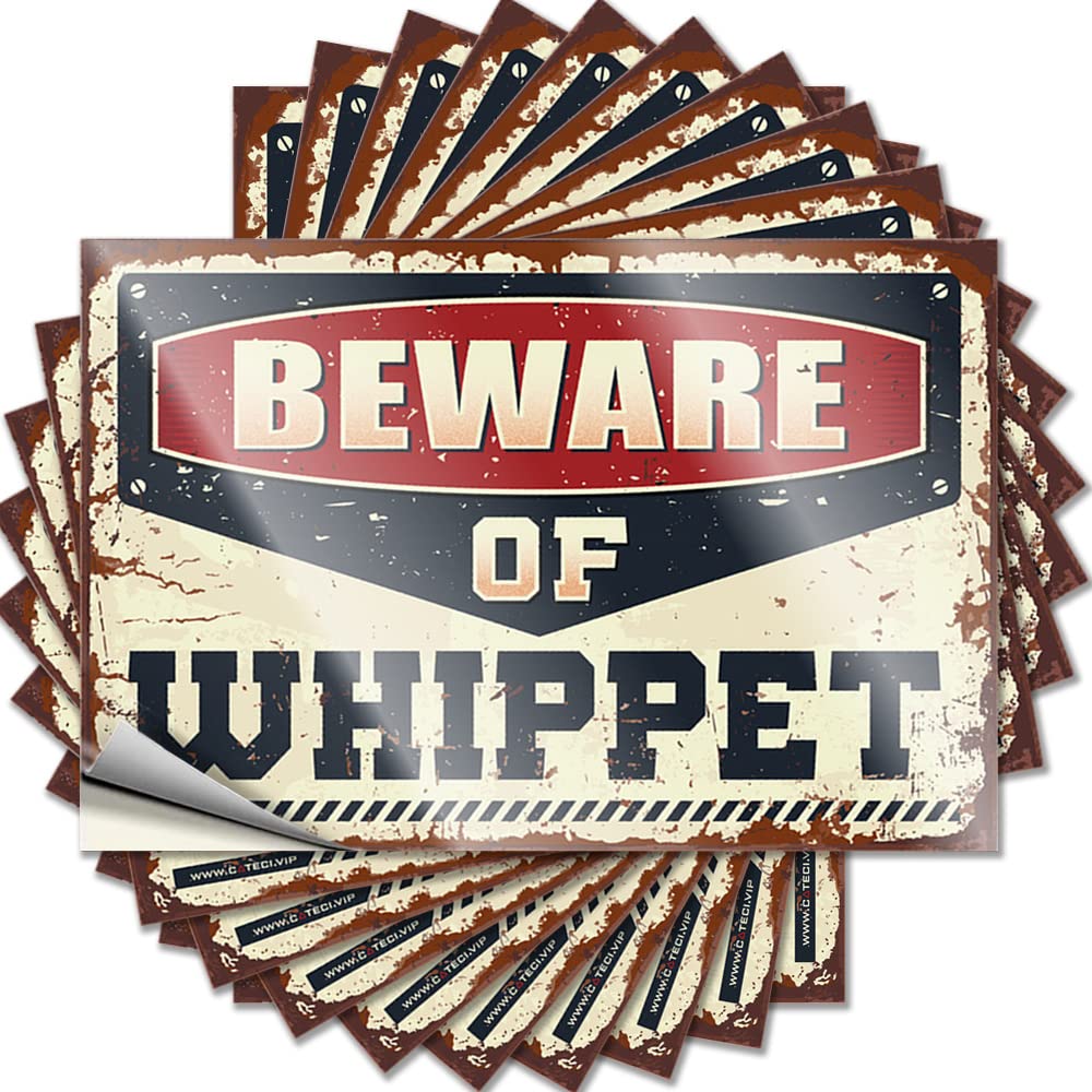 Stickers Love Man Cave Accessories Wall Beware of Whippet - No Residue Decals for Items(12X18CM)