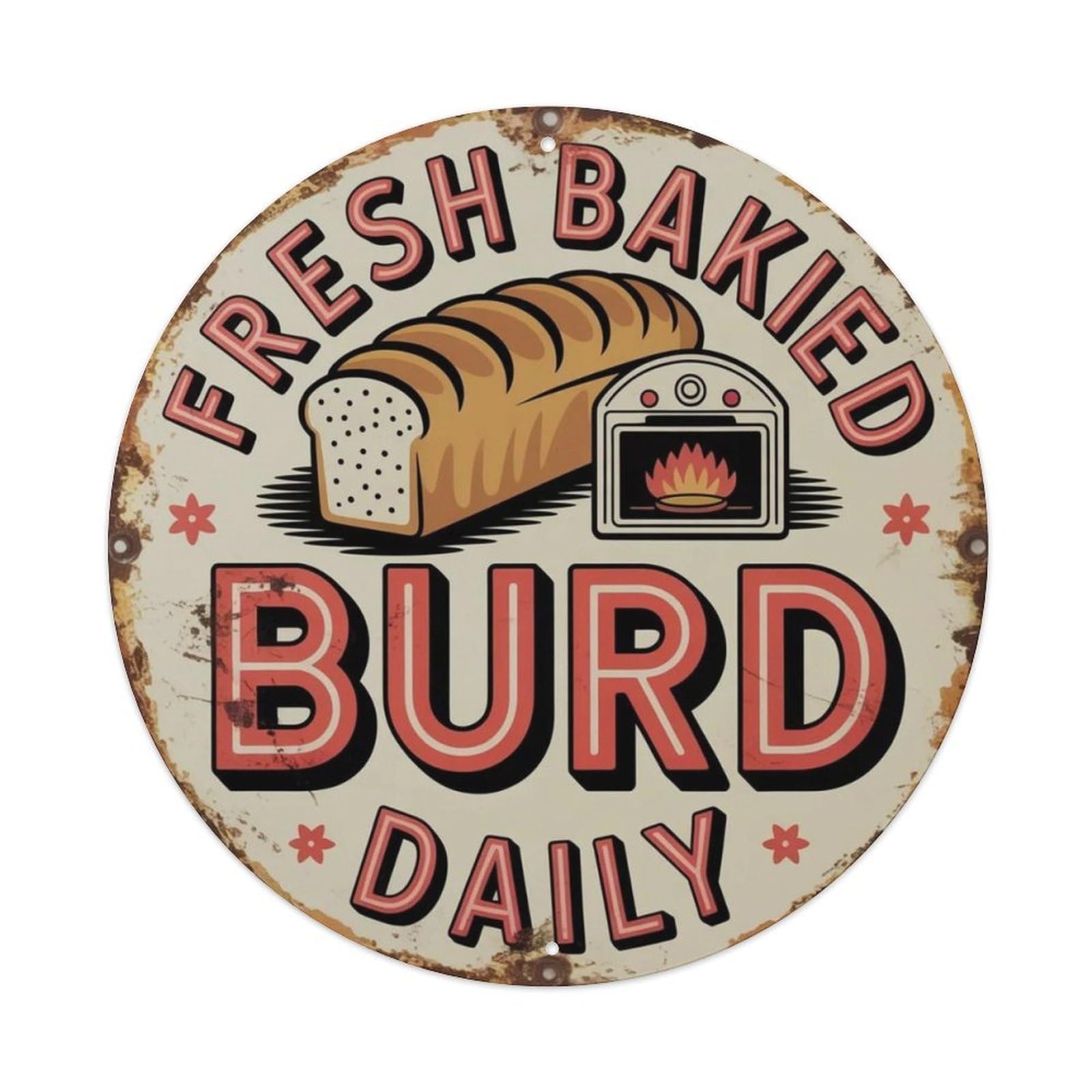 Bakery Fresh Metal Tin Sign Plaque