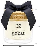 Vista 4 de Urban Concepts by DECOCANDLES - Tobacco Vanilla - Vela de soja altamente perfumada - Larga duración - Vertida a mano en Estados Unidos (9 onzas)