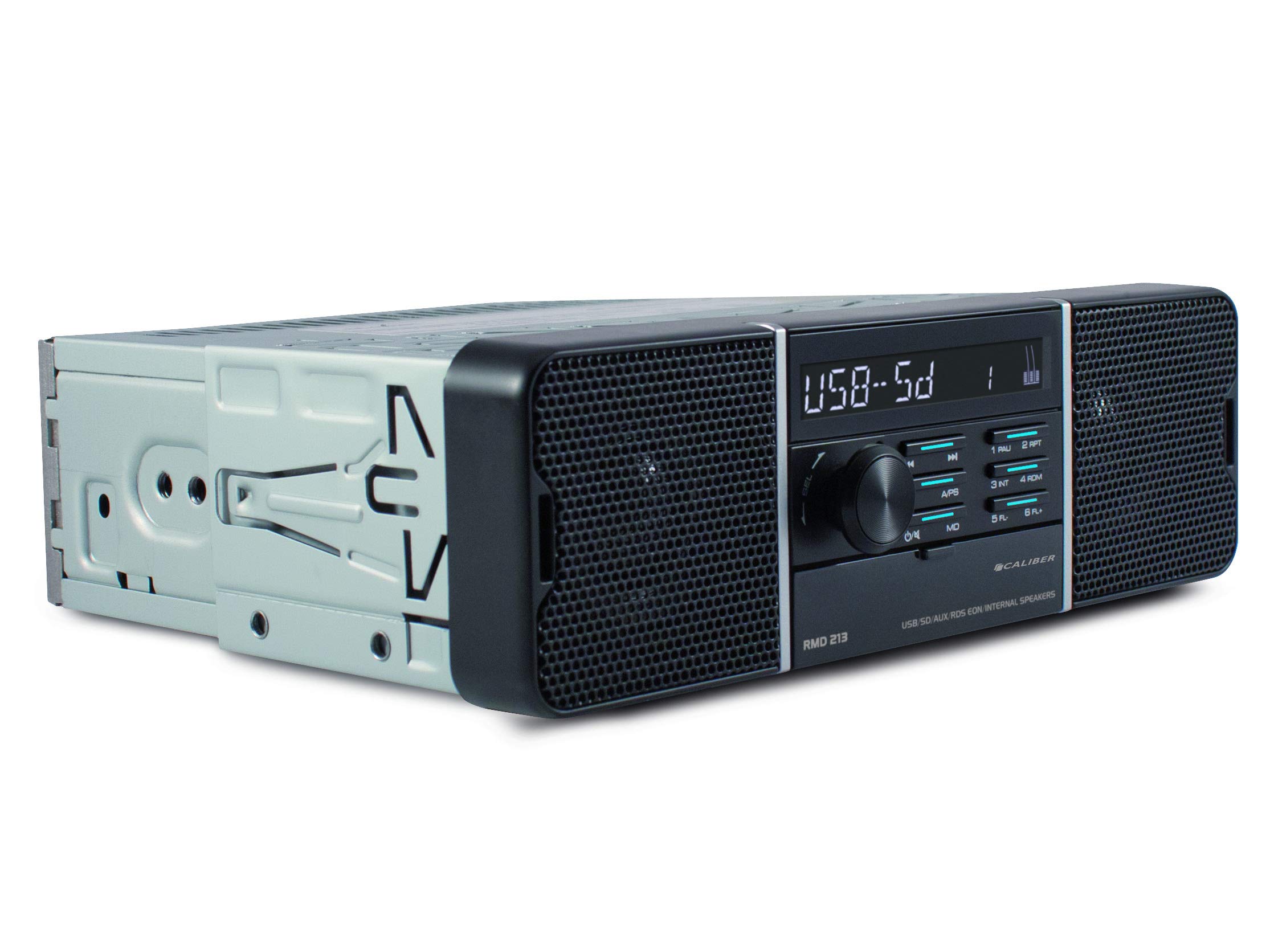 Caliber Autoradio - Auto Radio mit eingebauten Lautsprechern - FM - SD - USB - AUX-in - LCD-Anzeige - 2X 25W - Schwarz - 1 Din