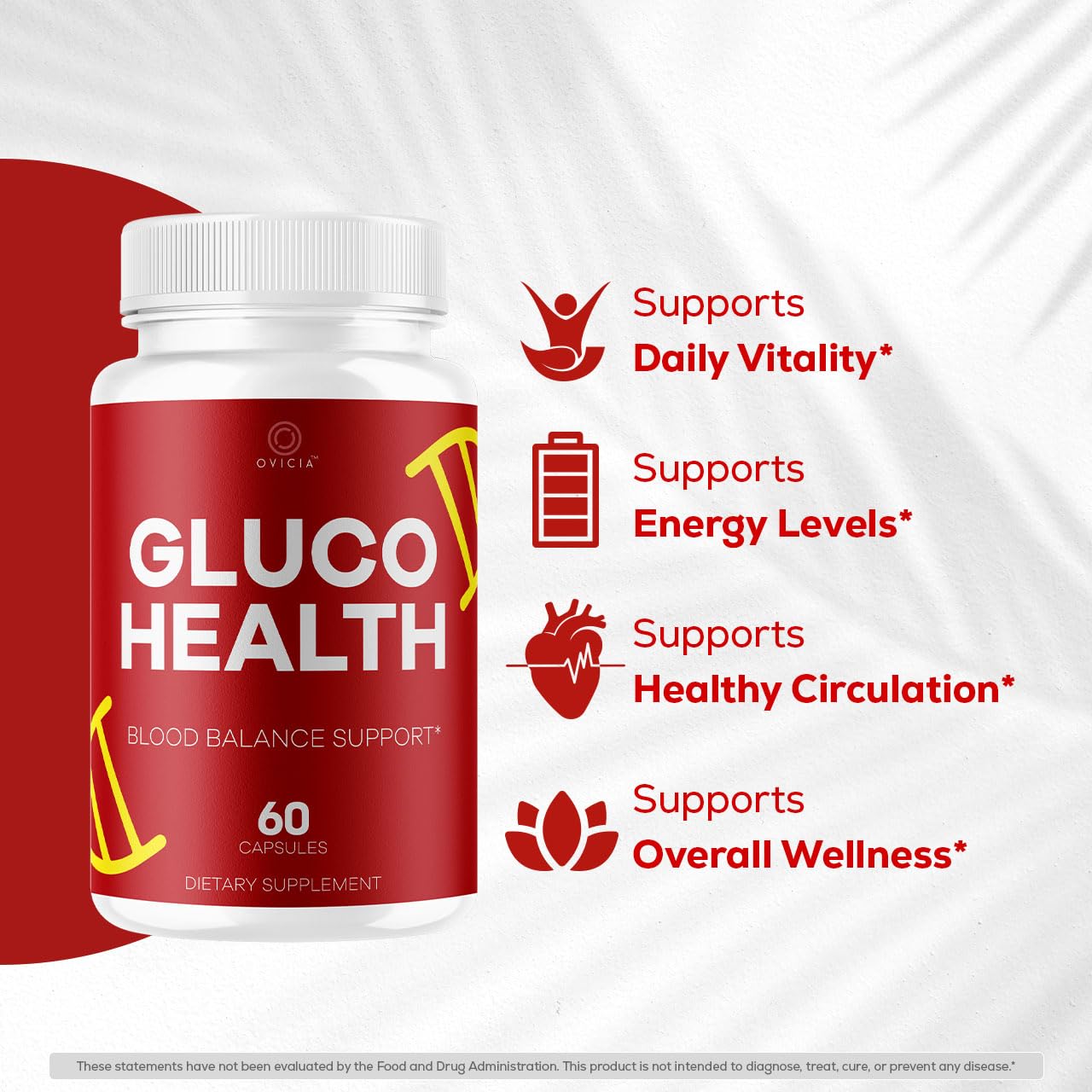 Gluco Health Capsules - GlucoHealth Support Pills Premium Plus All Natural Ingredients Advanced GlucoHealth Formula Maximum Strength for Overall Health & Wellness, 60 Capsules for 1 Month — Amazon image 3