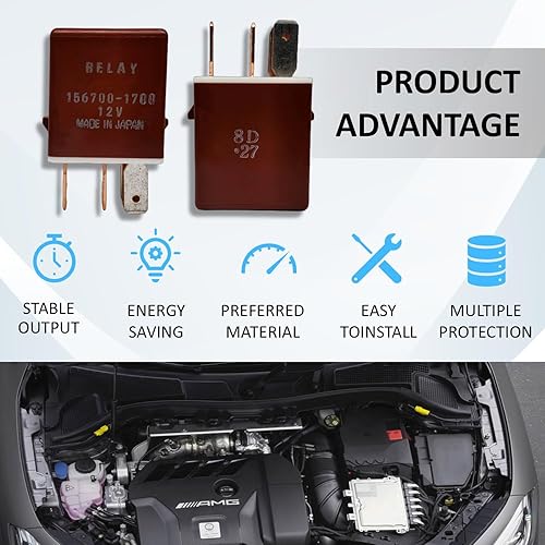 Miniatura 4 de Mini relé de potencia automotriz ISO multiusos 156700-1700 20A 12VDC 5Pins Compatible con 56700-1700 90084-98032