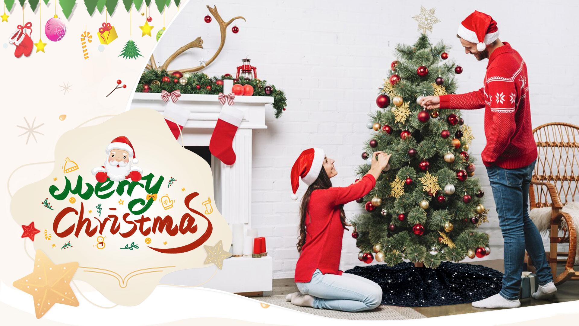 Casa En El Árbol De Navidad - Falda LED Blanca Desmontable Para Árbol, Decoración Luminosa Para Fiestas Familiares (26-50 Pulgadas)