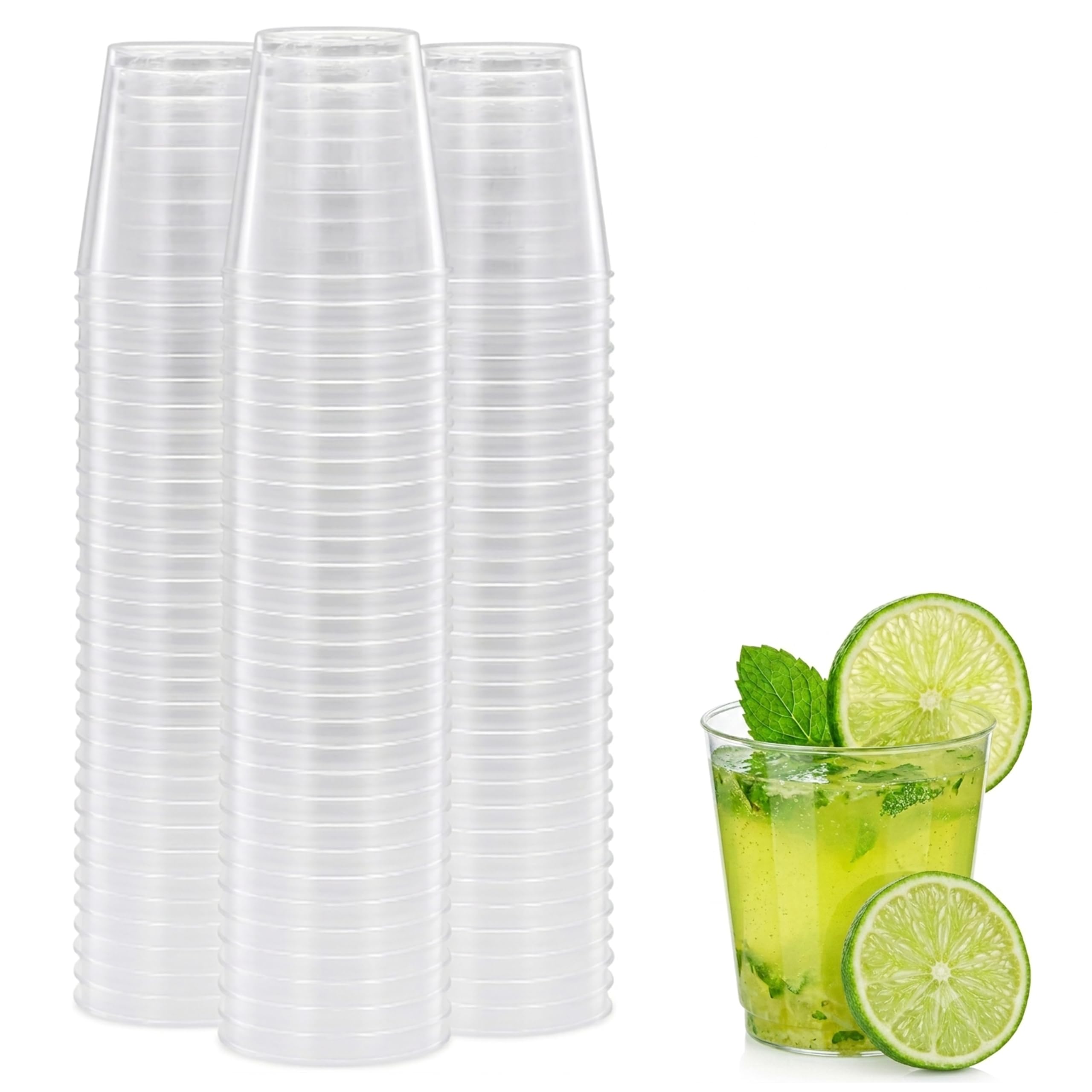 NARYAL® Plastic Shot Glasses, 30ml, 50 Pack