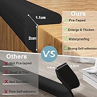 Vista 2 de Protector de esquinas y bordes a prueba de bebés de 8.2 pies (borde grande de 7.5 pies + 4 protectores de esquinas), parachoques a prueba de bebés