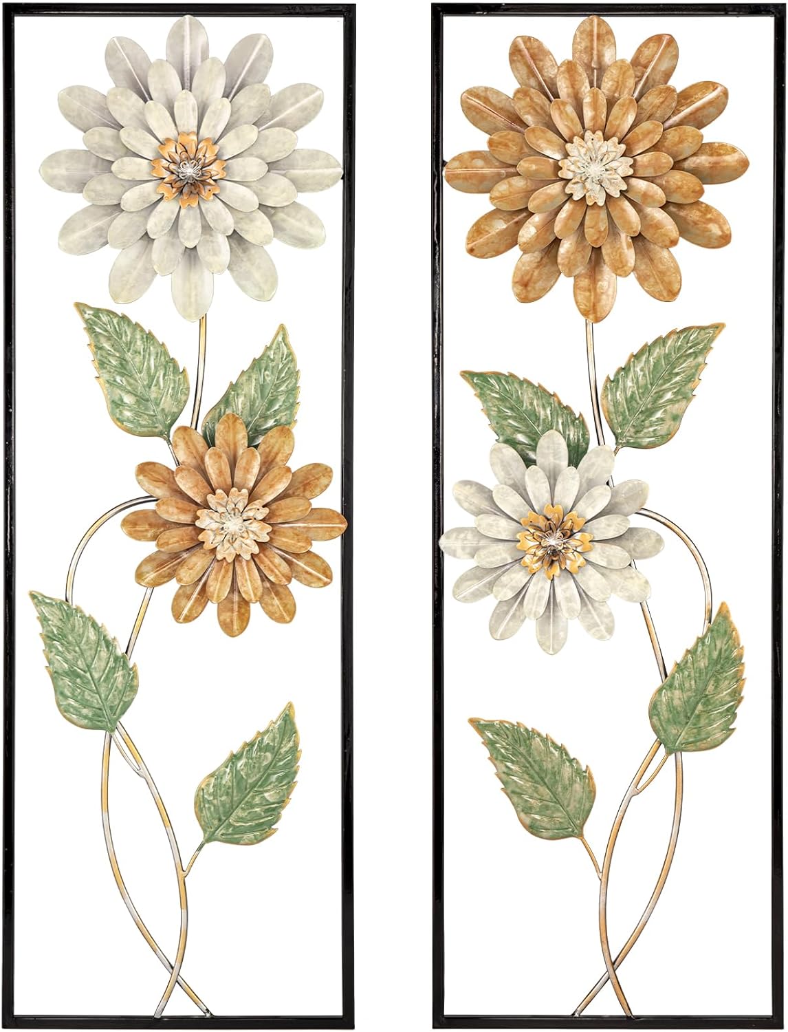 Amazon.com: Arborus Metal Wall Art, Set of 2 Large Mordern Rectangular ...