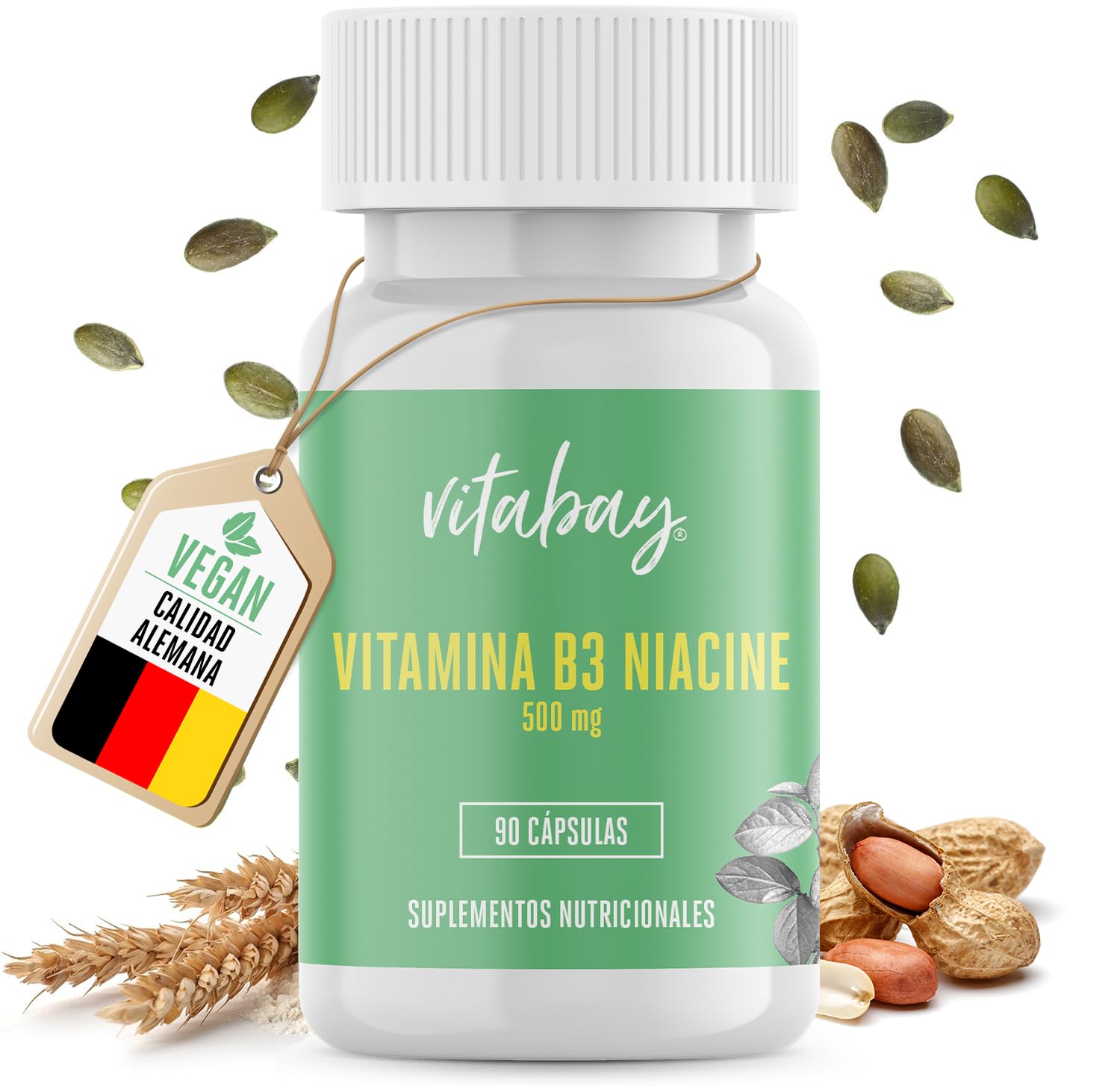 Niacina B3 500mg Flush Free - 90 Capsulas