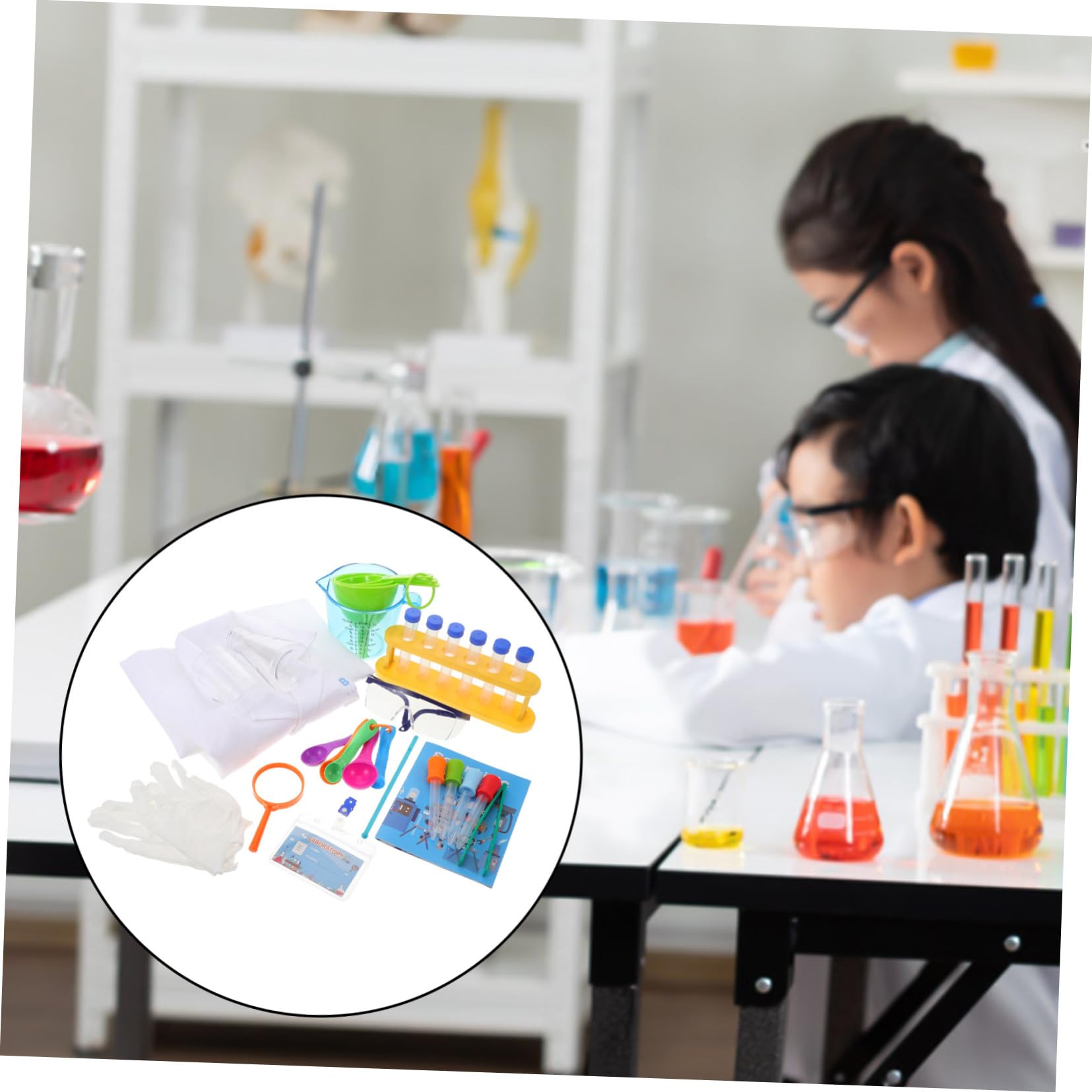 Hemobllo Kit Scientifique pour Garçon Fille avec Kit De Chimie Coffret De Chimie Et Jouets Scientifiques pour Expériences De Laboratoire