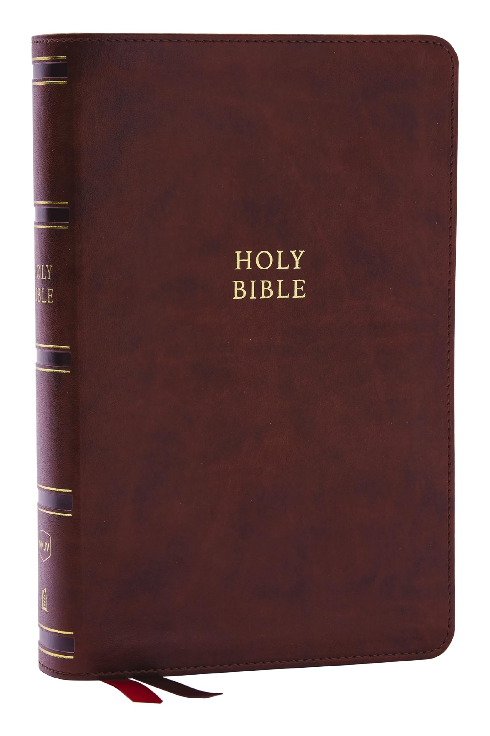 NKJV, Single-Column Reference Bible, Verse-by-verse, Brown Leathersoft, Red Letter, Comfort Print (Thumb Indexed): New King James Version, Brown, ... Verse-By-Verse, Red Letter, Comfort Print