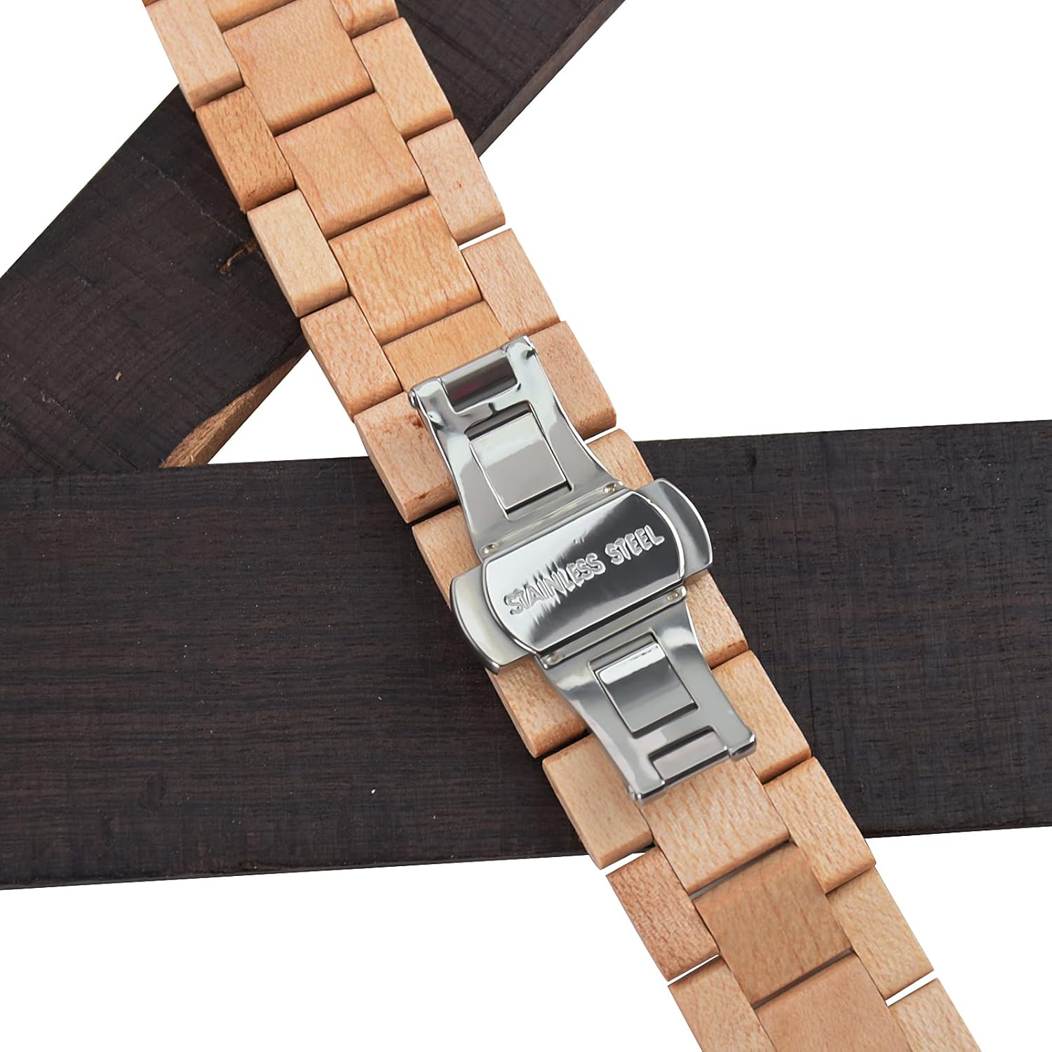 Wooden Watch Band for Apple Watch 100% Eco-Friendly Natural Hardwood Watch Strap,Bracelet for iWatch Series 10 9 8 7 6 5 4 3 SE Ultra